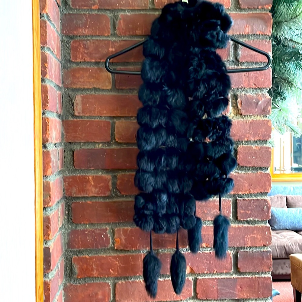 Rabbit fur scarf